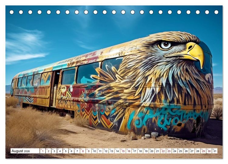 Produktbild: Street Art Graffiti (Tischkalender 2026 DIN A5 quer), CALVENDO Monatskalender