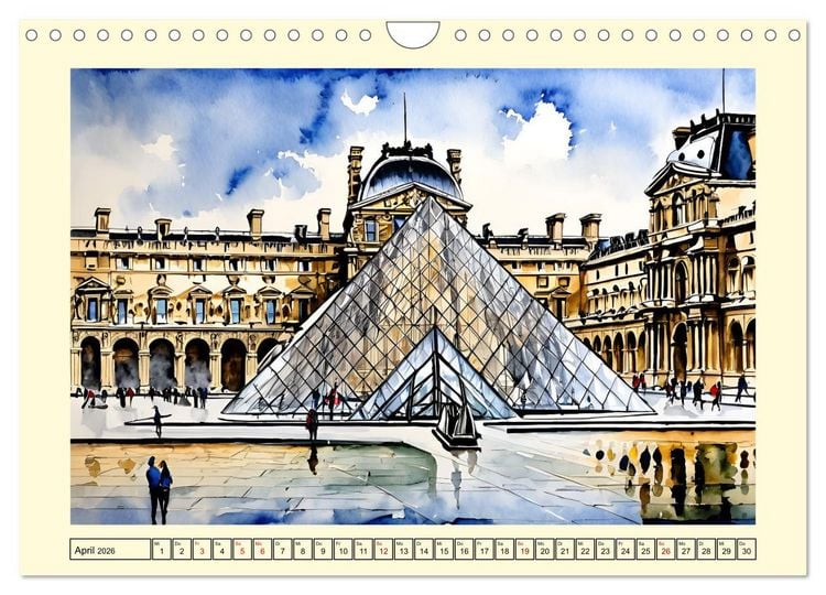 Produktbild: Paris - Stadt der Liebe (Wandkalender 2026 DIN A4 quer), CALVENDO Monatskalender