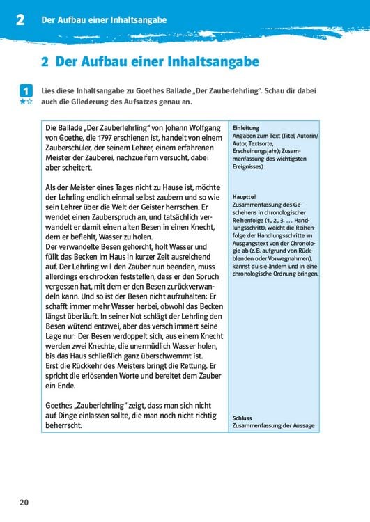 Produktbild: Klett 10-Minuten-Training Deutsch Aufsatz Inhaltsangabe 6. - 8. Klasse