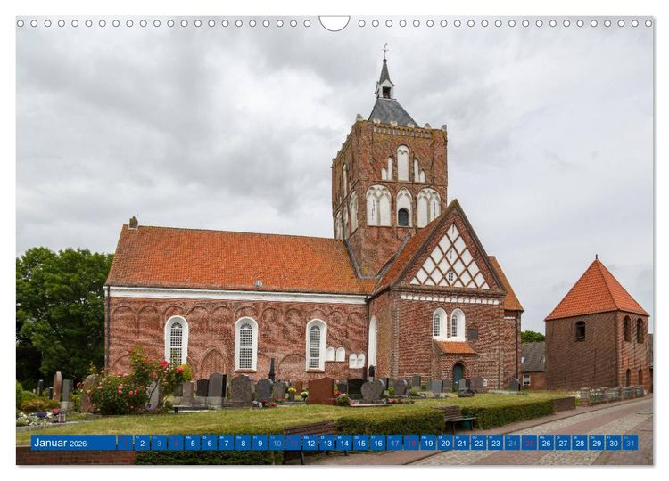 Produktbild: Die Krummh&ouml;rn Gemeinde in Ostfriesland (Wandkalender 2026 DIN A3 quer), CALVENDO Monatskalender