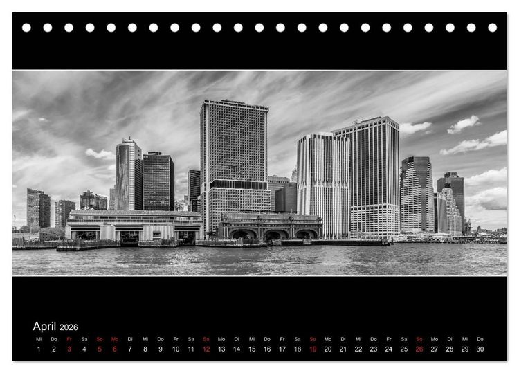 Produktbild: NEW YORK CITY H&ouml;hepunkte im Panoramaformat (Tischkalender 2026 DIN A5 quer), CALVENDO Monatskalender