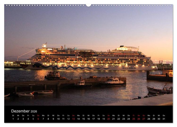Produktbild: Kreuzfahrtschiffe in Europa (hochwertiger Premium Wandkalender 2026 DIN A2 quer), Kunstdruck in Hochglanz