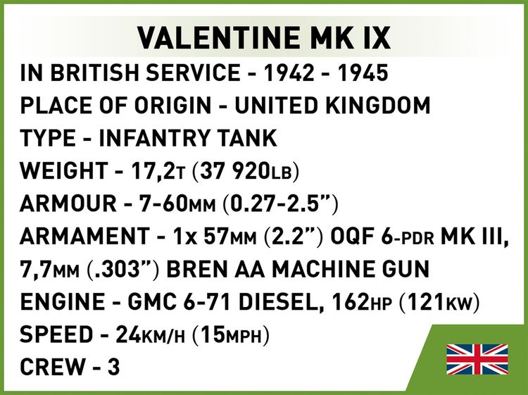 Produktbild: COBI Historical Collection 2740 - Renault R35, Valentine IX, Panzer I, Bausatz 1:48, 595 Klemmbausteine