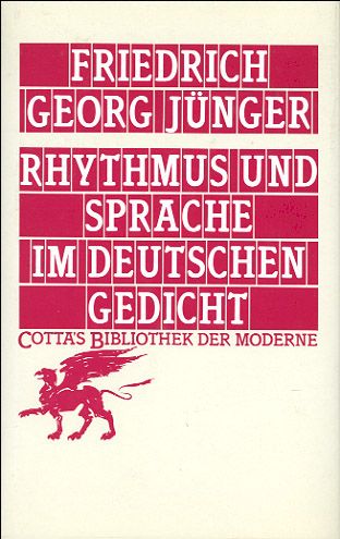 Produktbild: Rhythmus und Sprache im deutschen Gedicht (Cotta's Bibliothek der Moderne, Bd. 63)