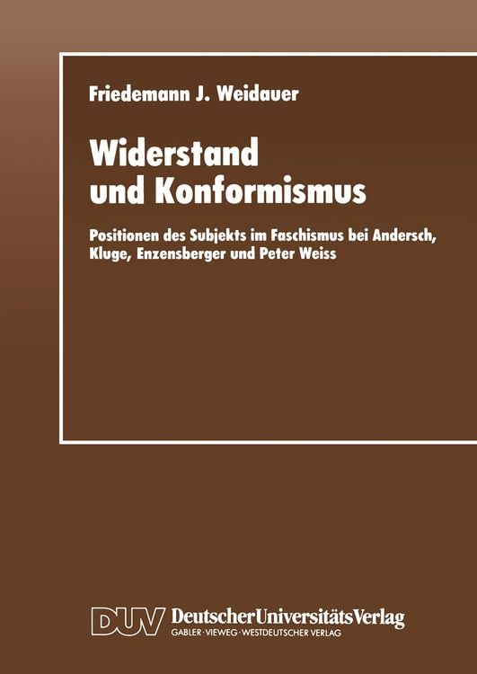 Produktbild: Widerstand und Konformismus