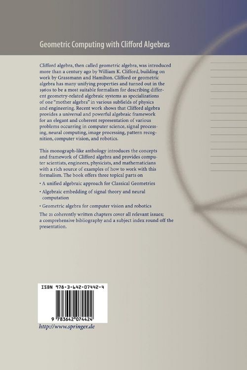 Produktbild: Geometric Computing with Clifford Algebras