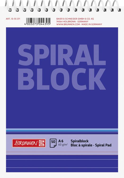Produktbild: Brunnen Spiralnotizblock A6 lin 50Bl