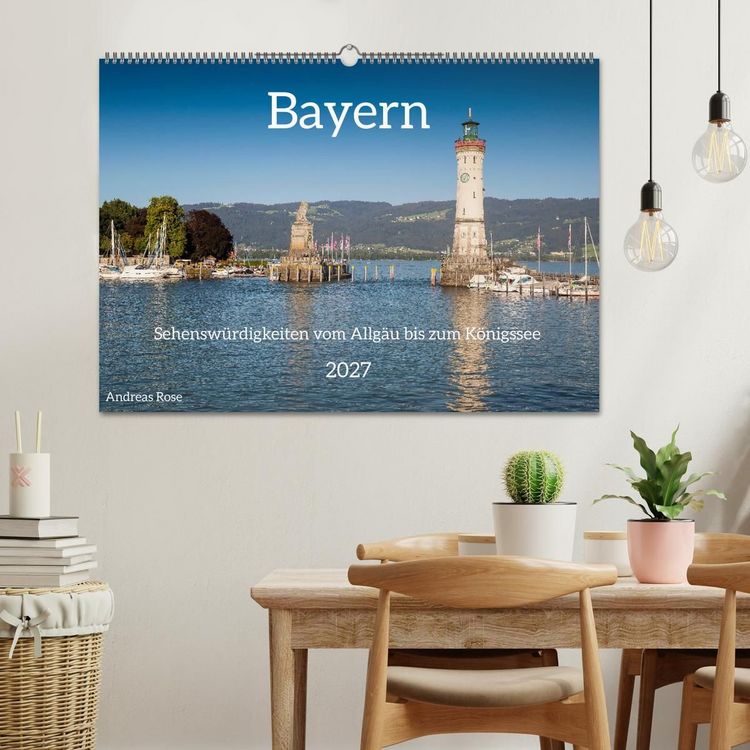 Produktbild: Bayern - Sehensw&uuml;rdigkeiten vom Allg&auml;u bis zum K&ouml;nigssee (Wandkalender 2027 DIN A2 quer), CALVENDO Monatskalender