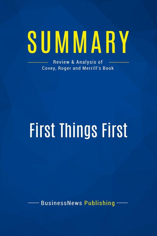 Produktbild: Summary: First Things First