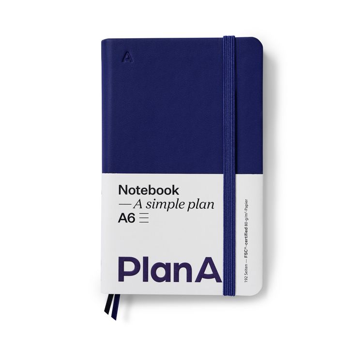 Produktbild: Notizbuch A6 Hardcover Liniert Navy Blue