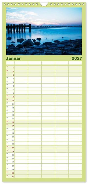 Produktbild: Familienplaner 2027 - Wangerooge &ndash; Eine Perle in der Nordsee. mit 5 Spalten (Wandkalender, 21 x 45 cm) CALVENDO