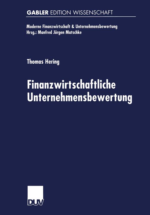 Produktbild: Finanzwirtschaftliche Unternehmensbewertung