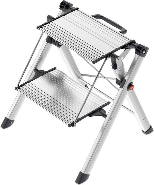 Produktbild: Hailo MK80 ComfortLine 4310-100 Aluminium Klapptritt klappbar Arbeitsh&ouml;he (max.): 2.4 m Silber, Schwarz 3.6 kg