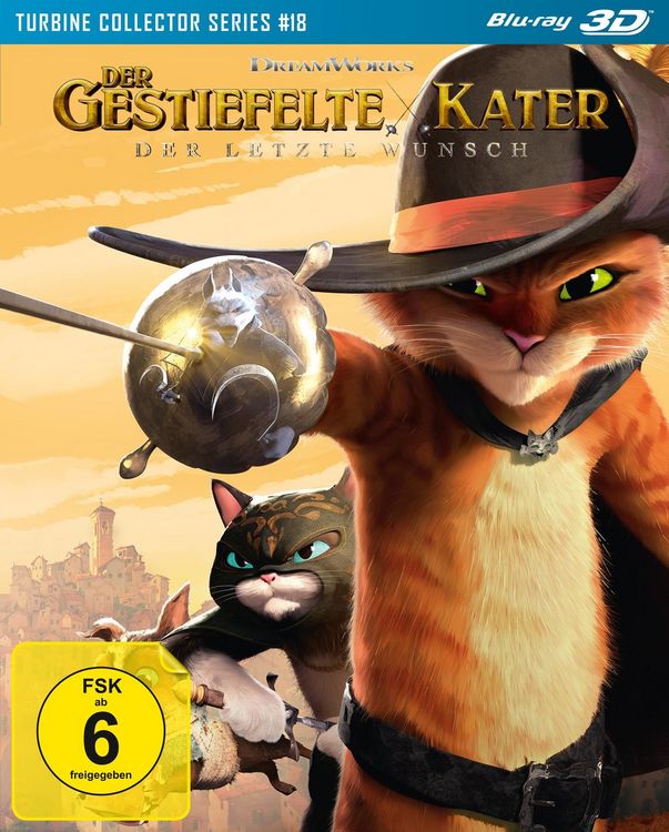 Produktbild: Der gestiefelte Kater: Der letzte Wunsch (Puss in Boots: The Last Wish) - 3D - Turbine Collector Series #18 (Blu-ray 3D)