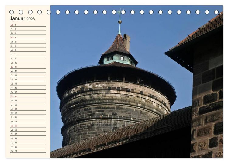 Produktbild: Kaiserstadt N&uuml;rnberg (Tischkalender 2026 DIN A5 quer), CALVENDO Monatskalender
