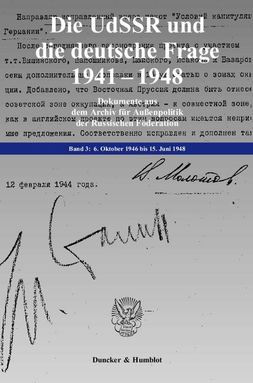 Produktbild: Die UdSSR und die deutsche Frage 1941&ndash;1948.