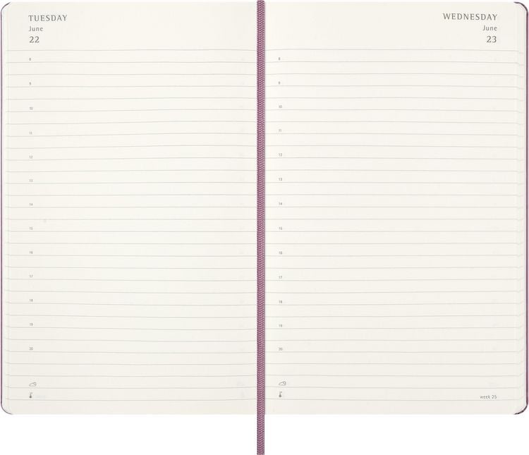Produktbild: Moleskine 12 Monate Tageskalender 2027, Large/A5, 1 Tag = 1 Seite, fester Einband, Majest&auml;tisches Pink