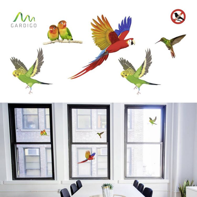 Produktbild: Gardigo Stickers Native Birds Fensteraufkleber Vogelbild Funktionsart Abschreckung 1St.