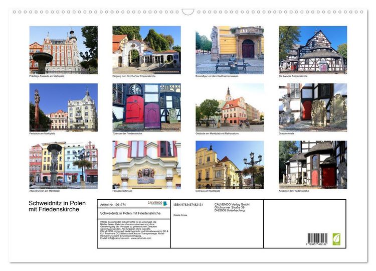 Produktbild: Schweidnitz in Polen mit Friedenskirche (Wandkalender 2026 DIN A2 quer), CALVENDO Monatskalender