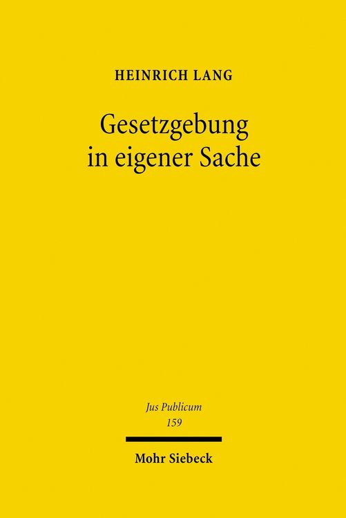 Produktbild: Gesetzgebung in eigener Sache