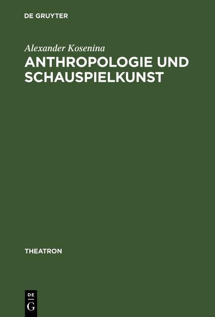 Produktbild: Anthropologie und Schauspielkunst