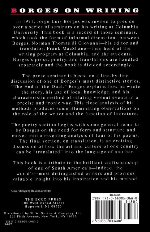 Produktbild: Borges on Writing