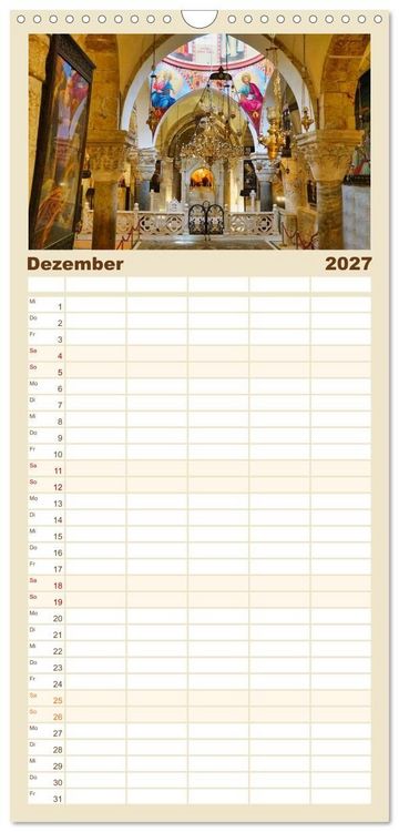 Produktbild: Familienplaner 2027 - Grabeskirche in Jerusalem mit 5 Spalten (Wandkalender, 21 x 45 cm) CALVENDO