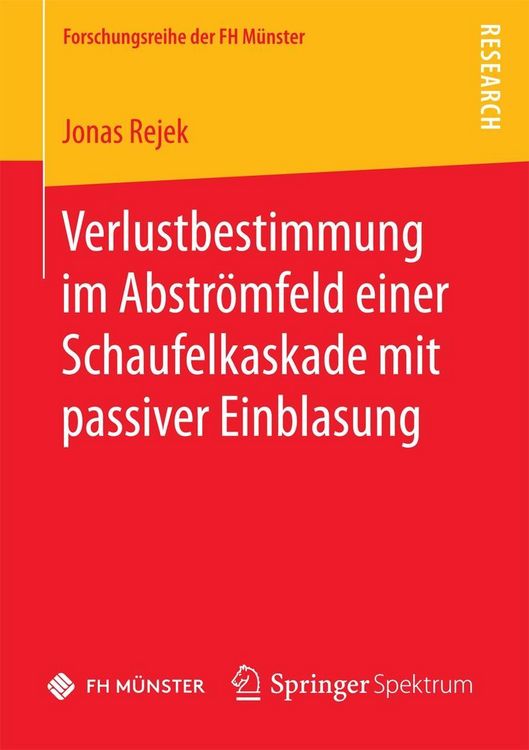 Produktbild: Verlustbestimmung im Abstr&ouml;mfeld einer Schaufelkaskade mit passiver Einblasung