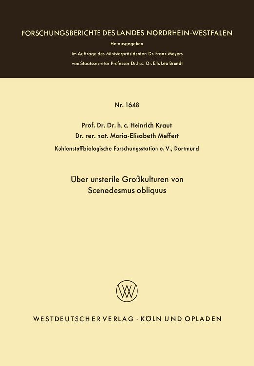 Produktbild: &Uuml;ber unsterile Gro&szlig;kulturen von Scenedesmus obliquus
