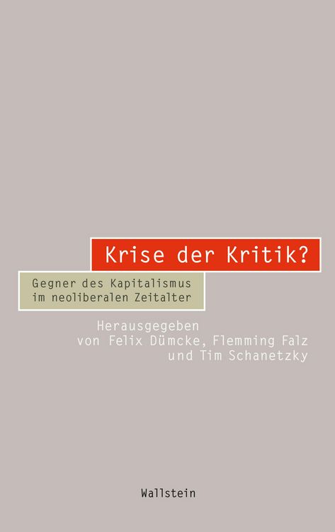 Produktbild: Krise der Kritik?