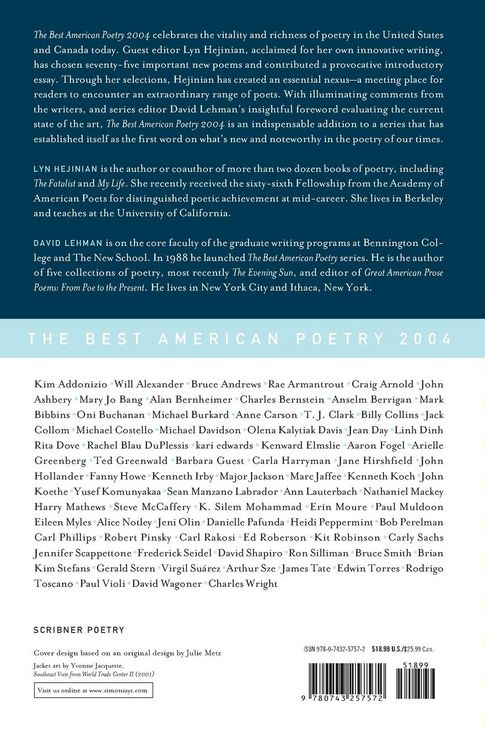 Produktbild: The Best American Poetry 2004