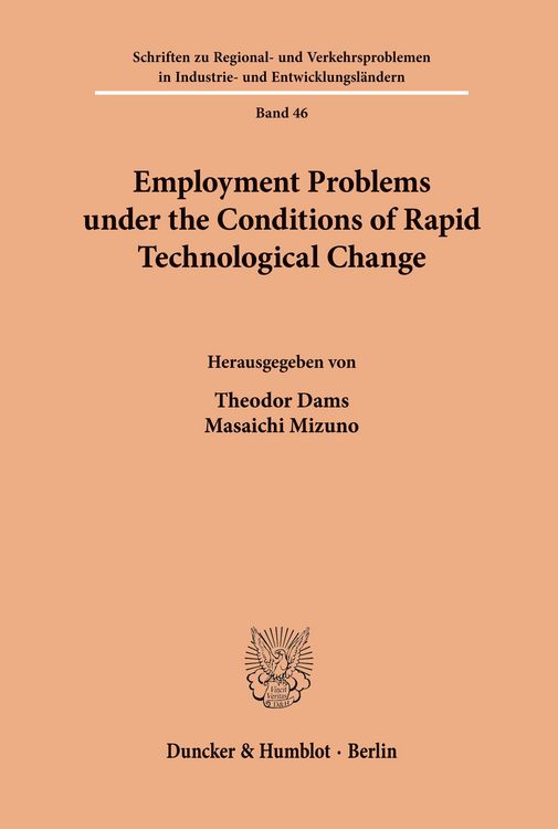 Produktbild: Employment Problems under the Conditions of Rapid Technological Change.