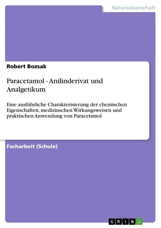Produktbild: Paracetamol - Anilinderivat und Analgetikum