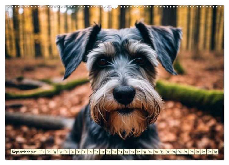 Produktbild: Schnauzer - vielseitige Allrounder (Wandkalender 2026 DIN A2 quer), CALVENDO Monatskalender