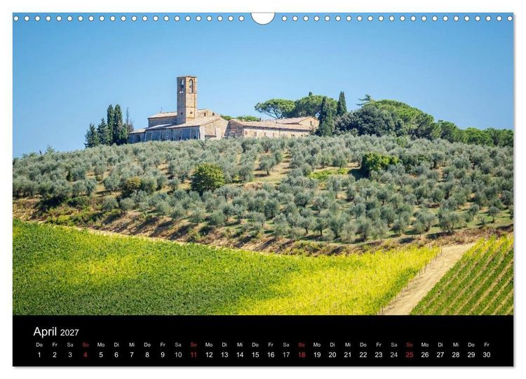 Produktbild: Toskana Landschaften (Wandkalender 2027 DIN A3 quer), CALVENDO Monatskalender