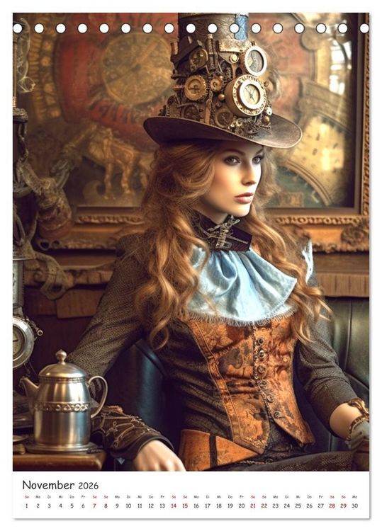 Produktbild: Voll unter Dampf: Steampunker (Tischkalender 2026 DIN A5 hoch), CALVENDO Monatskalender