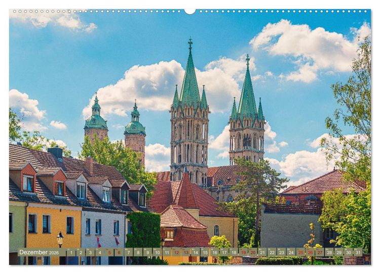 Produktbild: Domstadt Naumburg, eine der sch&ouml;nsten St&auml;dte Mitteldeutschlands (Wandkalender 2026 DIN A2 quer), CALVENDO Monatskalender