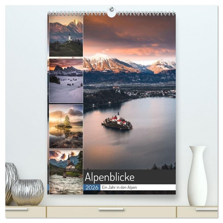 Produktbild: Alpenblicke - Ein Jahr in den Alpen (hochwertiger Premium Wandkalender 2026 DIN A2 hoch), Kunstdruck in Hochglanz