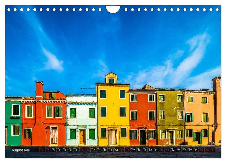Produktbild: Burano - The colourful island (Wall Calendar 2026 DIN A4 landscape), CALVENDO 12 Month Wall Calendar