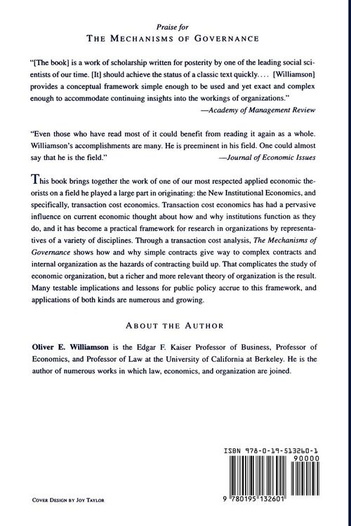 Produktbild: The Mechanisms of Governance