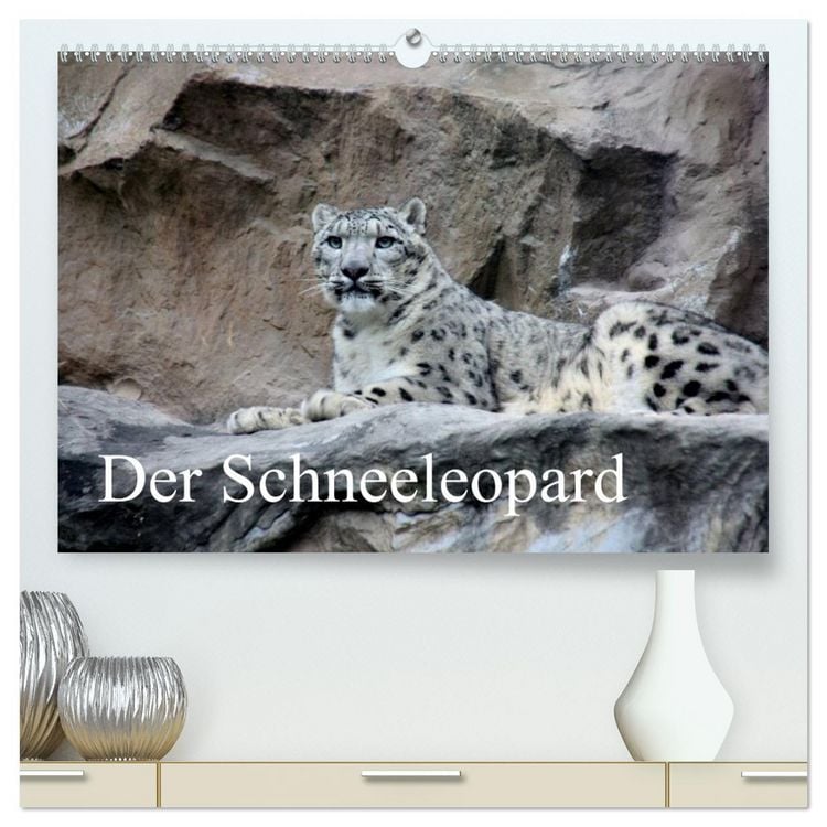 Produktbild: Der Schneeleopard (hochwertiger Premium Wandkalender 2026 DIN A2 quer), Kunstdruck in Hochglanz