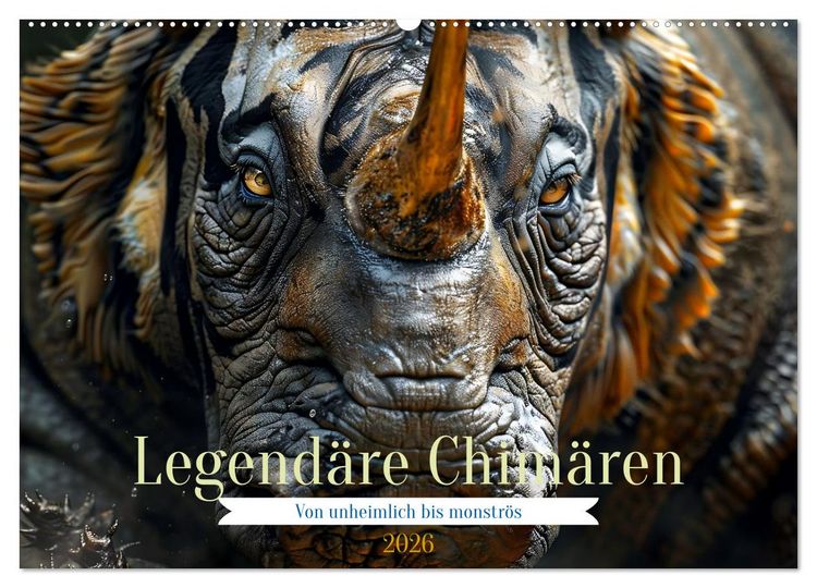 Produktbild: Legend&auml;re Chim&auml;ren - Von unheimlich bis monstr&ouml;s (Wandkalender 2026 DIN A2 quer), CALVENDO Monatskalender
