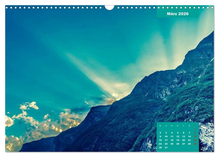 Produktbild: Geiranger - grandiose Fjordlandschaft (Wandkalender 2026 DIN A3 quer), CALVENDO Monatskalender