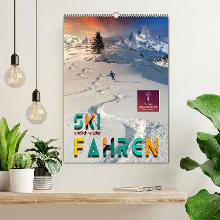 Produktbild: Endlich wieder Skifahren (Wandkalender 2026 DIN A2 hoch), CALVENDO Monatskalender