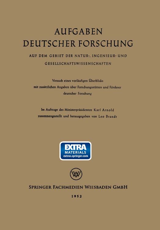 Produktbild: Aufgaben Deutscher Forschung