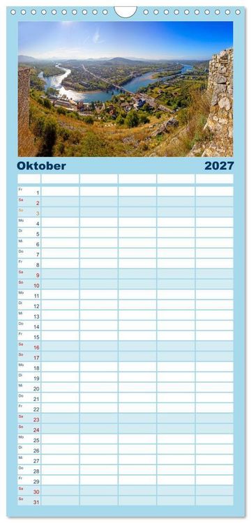 Produktbild: Familienplaner 2027 - Shkodra &ndash; Perle im Norden Albaniens mit 5 Spalten (Wandkalender, 21 x 45 cm) CALVENDO
