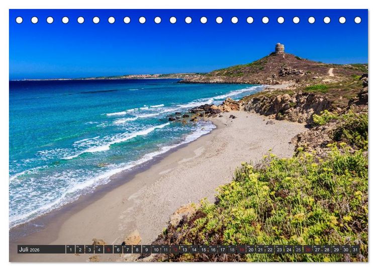 Produktbild: Sardinien - Traumstr&auml;nde am Mittelmeer (Tischkalender 2026 DIN A5 quer), CALVENDO Monatskalender