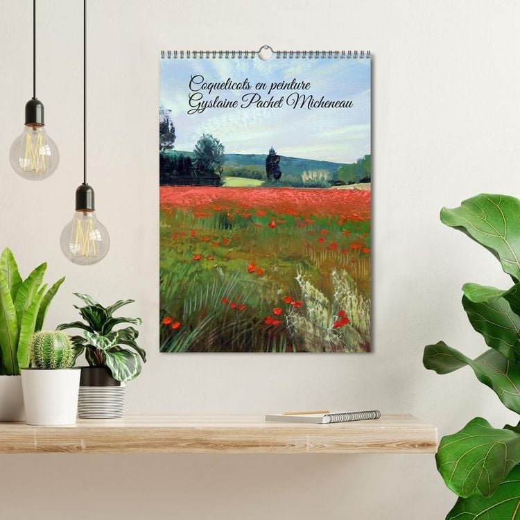 Produktbild: Coquelicots en peinture (Calendrier mural 2026 DIN A3 horizontal), CALVENDO calendrier mensuel