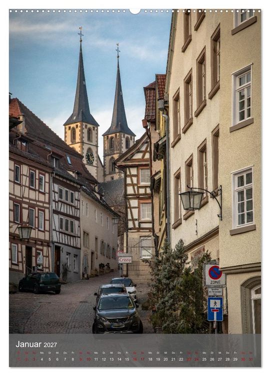Produktbild: Deutschlands sch&ouml;nste Altstadt - Bad Wimpfen (Wandkalender 2027 DIN A2 hoch), CALVENDO Monatskalender
