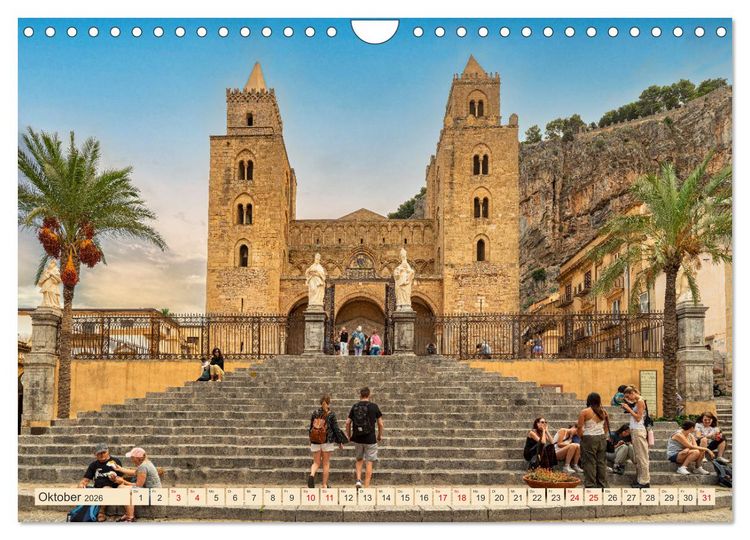 Produktbild: Sizilien, &Auml;tna-Catania-Cefalu-Messina-Syrakus-Taormina-Tindari (Wandkalender 2026 DIN A4 quer), CALVENDO Monatskalender